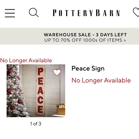 Pottery Barn Large Distressed and Rustic Wooden Peace Sign ☮️✌️🕊 - Picture 16 of 17